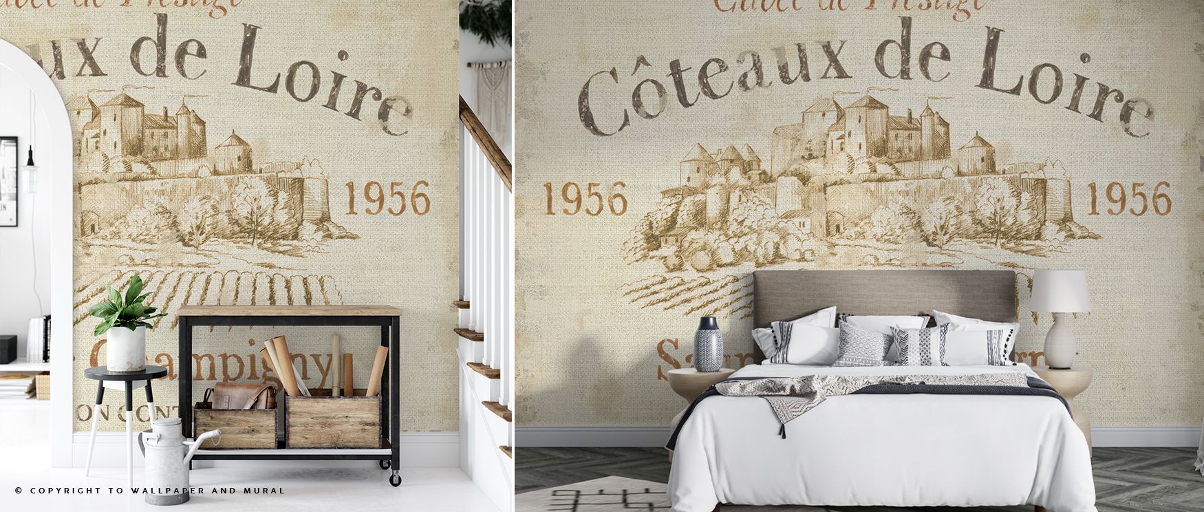 Vin Loire Wallpaper reveals the serenity of vineyard horizons through delicate tone layers. Its depth of texture invites reflection, offering comfort and balance for rooms immersed in subtle natural beauty. 