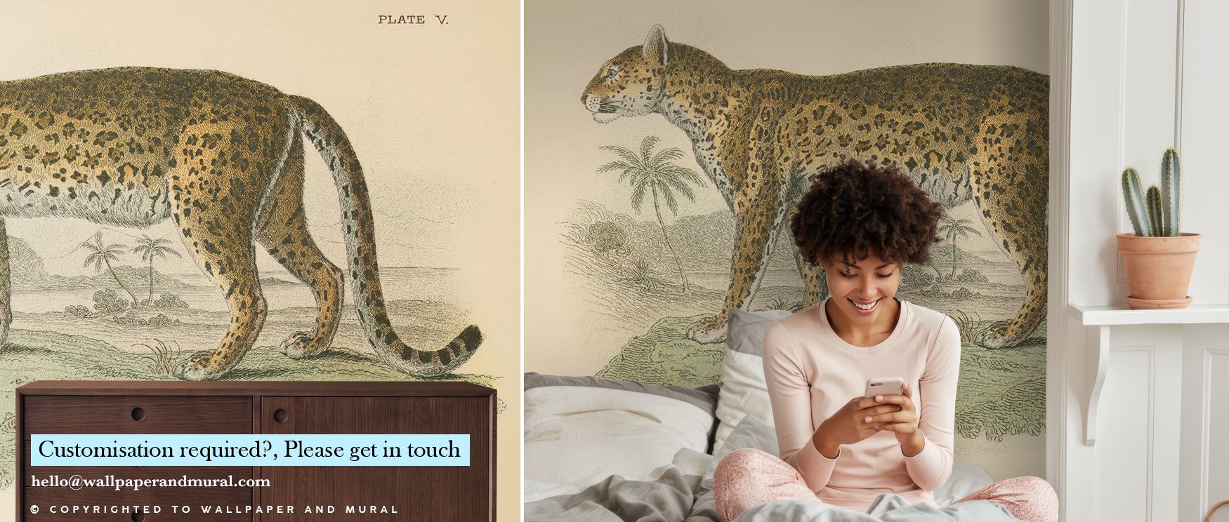 Rich in vintage detail, Vintage Leopard Wallpaper paints a story of timeless elegance. Its subdued palette of bronze and tan enriches lounges or modern rooms with a heritage tone that reflects wild beauty through refined design. 