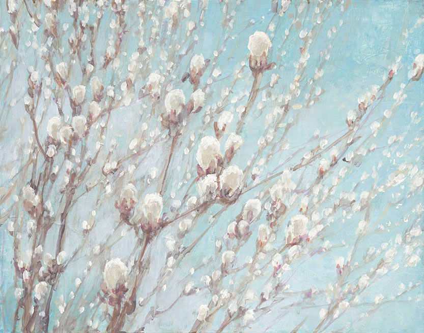 Early Spring Delicate Floral Wallpaper for Living Room, Bedroom